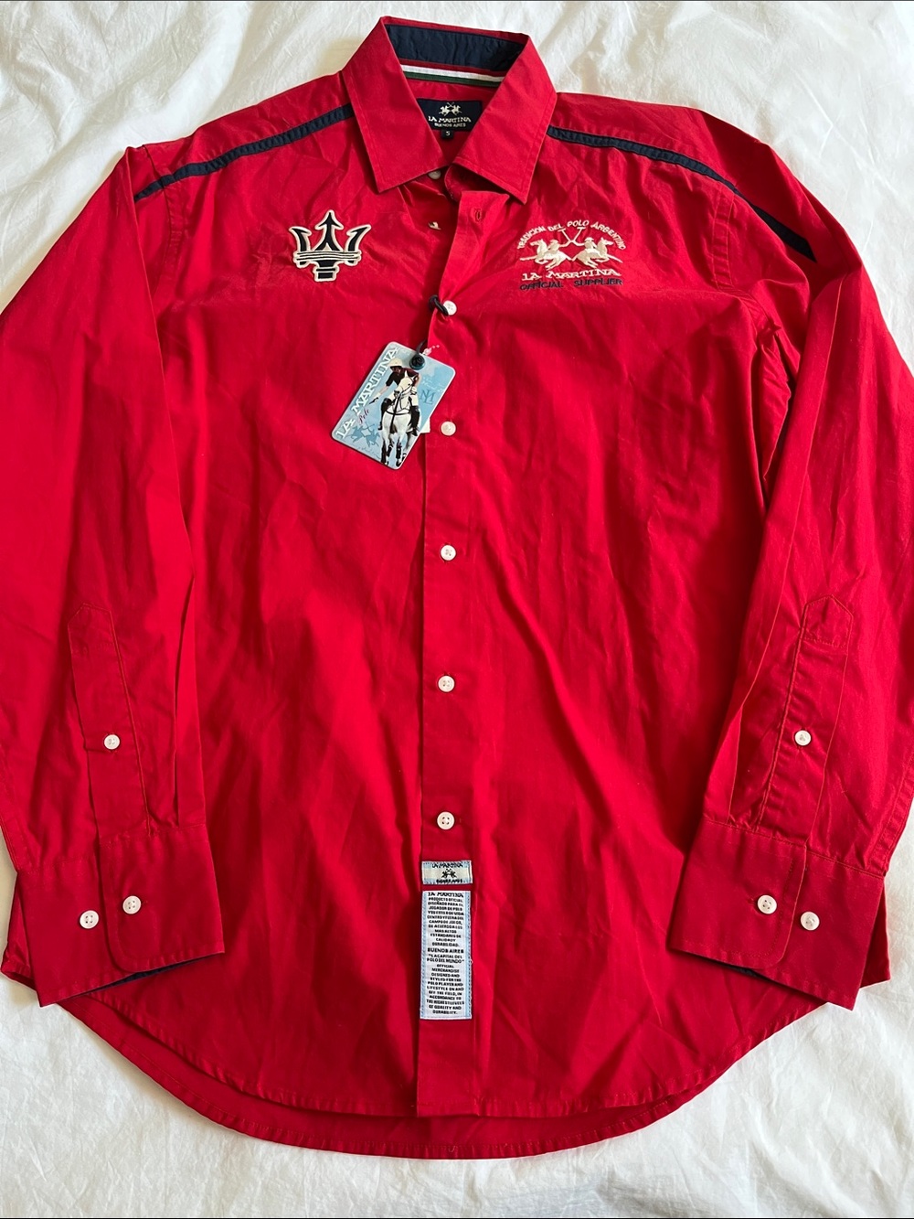 La Martina Maserati Polo Team Button Down Red